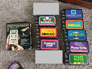 MICROVISION ELECTRONIC GAME SYSTEM WITH ALMOST ALL STANDARD GAMES