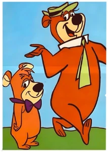 YOGI BEAR & BOO BOO * Custom ACEO * Fun Novelty * CARTOON SERIES * Art Card *ATC - Picture 1 of 1