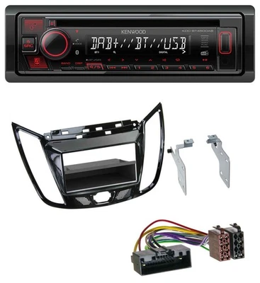 Kenwood MP3 CD USB Bluetooth DAB Autoradio für Ford C-Max Kuga Klavierlack schwa - Bild 1 von 4