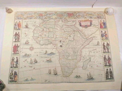 Vintage Copy G. Blaeu Grooten Atlas Old World Map Africa 1648-1665  NY Library - Image 1 of 4