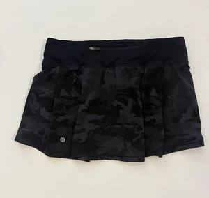 Falda Lululemon Pace Rival Incógnito Camuflada Negra Gris Sin Paneles Talla 6 Regular - Imagen 1 de 8