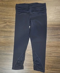 Lululemon Wunder Under Mid Rise Crop Leggings with Ruched Bottom sz 6 - Picture 1 of 8