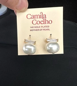 Pebble Pearl Drop Earrings - Picture 1 of 3