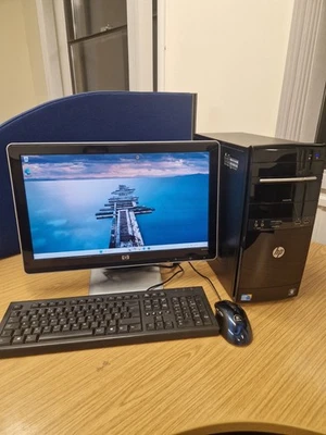 HP G5206UK PC Desktop-Windows 11 Pro-INTEL i3-SSD-WiFi-MONITOR-OFFICE 2024 FULL - Image 1 of 4