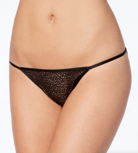 DKNY Black Modern Lace Sheer String Bikini Underwear Women's Size L L44535 - Picture 1 of 2