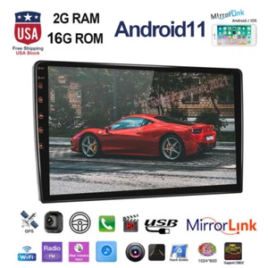 9 " 10.1" Car Stereo Radio Android 11 GPS Wifi Double 2 Din Touch Screen Player - Picture 1 of 14