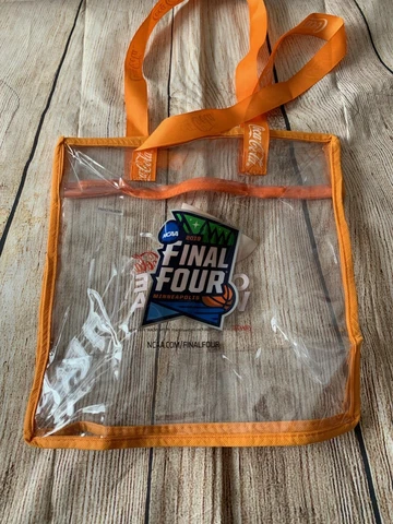 2019 NCAA Basketball Final Four Men's Basketball Clear Bag Minneapolis Virginia Cover