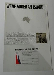 PHILIPPINE AIR LINES VINTAGE MAGAZINE ADVERTISEMENT 1965 - Picture 1 of 1