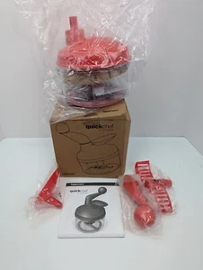 Quick Chef by Tupperware Red Chili Manual Food Processor Chopper Mixer New - Picture 1 of 9