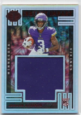 2023 Panini Illusions Instant Impact Jordan Addison RC Rookie Jersey 29/199 - Image 1 of 2