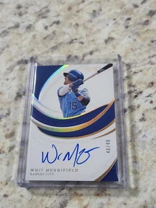 Panini Immaculate Signatures Gold 2019/49 Whit Merrifield #S-WM automático (b1) - Imagen 1 de 2