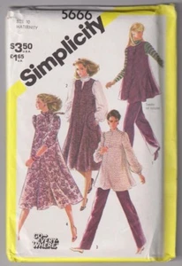 5666 SIMPLICITY - Maternity: PANTS JUMPER/TUNIC DRESS BLOUSE - Sz 10 B 32.5" - Picture 1 of 2