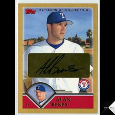 2003 Topps Traded & Rookies Gold /2003 Alan Benes Auto Signed IP #T31 Rangers