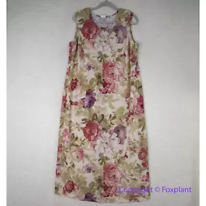 Vintage 80er Jahre Pride&Joy Totally 80s Floral Print ärmelloses Kleid - Bild 1 von 10