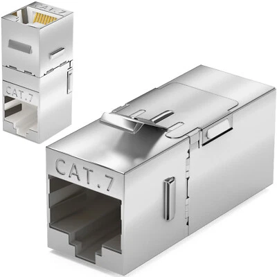 Adattatore Keystone angolare Cat7 RJ45 femmina LAN 90 gradi connettore angolare giunto - Immagine 1 di 4