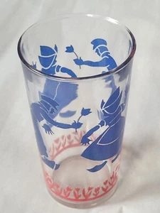 Vintage Peanut Butter / Jelly Glass  Jar With Dutch Boy & Girl Dancing - Picture 1 of 5