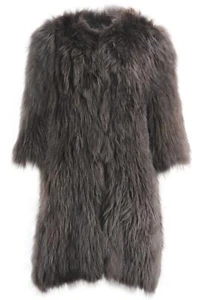 MONIKA CHIANG RACCOON FUR COAT MEDIUM - Picture 1 of 4