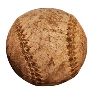 Vintage Leather Softball Stitched Classic Collectors Display Piece Historic Ball - Picture 1 of 7