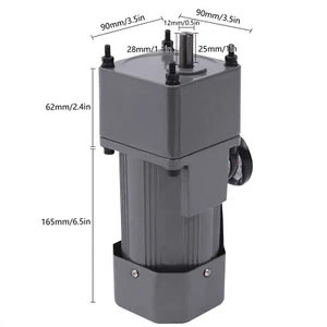 110 V 90 W einstellbare Geschwindigkeit rechteckiger kleiner Getriebemotor + Getrieberegler & Halterung - Bild 1 von 12
