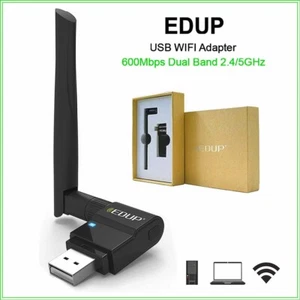 EDUP 600Mbps USB WiFi Adapter Dual Band 2,4GHz 5GHz Wireless für PC Laptop - Bild 1 von 8