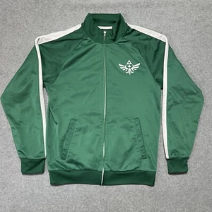 The Legend of Zelda Nintendo Green Athletic Full Zip Track Jacket Men's Medium - Picture 1 of 6