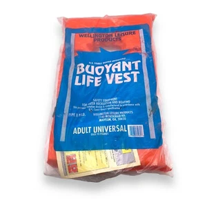 Buoyant Life Vest. Adult size, type ll, Chest 30"-46." Weight over 90LBS New - Picture 1 of 24