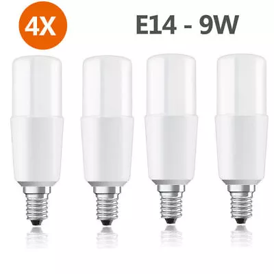 4x T37 9W E14 LED tube bulb Stick Cold white 6500K Daylight - Image 1 of 4