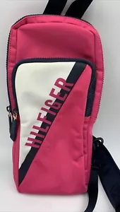 Tommy Hilfiger Sling Backpack Pink Two Section Bag Crossbody - Picture 1 of 12
