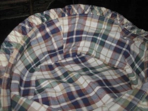New Longaberger Round Octagon Plaid Fabric Liner 7.5 diameter - Picture 1 of 3