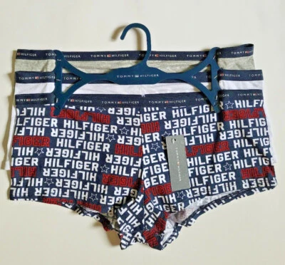 Tommy Hilfiger 3 pares de pantalones cortos de algodón 3pk para mujer talla L XL azul rojo Foto 1 de 4