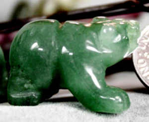 Walking Bear Totem Geist Tier Aventurin Edelstein Fetisch Figur 8799 - Bild 1 von 5