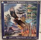 SUNSOUT Puzzle BOUNDARY WATERS EAGLE 500 PIECES 19" x 19" James Meger NEW