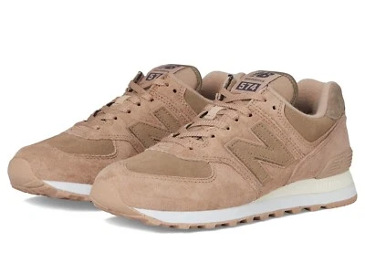 Womens New Balance 574 Flat Taupe Mushroom Brown Tan WL574HI2 Fashion Sneaker - Image 1 of 4