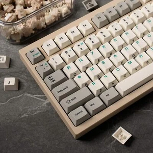 Retro Blue Russian Keycaps Cherry Profile 1.7mm Thickness PBT Keycap Set - Picture 1 of 17