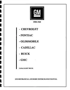 GM 1950-1965 PART INTERCHANGE MANUAL - Bild 1 von 1