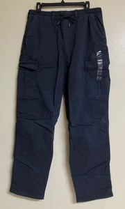 Men's Cargo Pants American Eagle Relaxed Size M Tall Flex Black Pockets NWT NEW - Picture 1 of 23