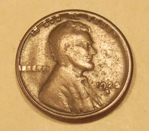 1925 S LINCOLN WHEAT BACK CENT--ERROR COIN--OBV. STRIKE ERROR - Picture 1 of 2