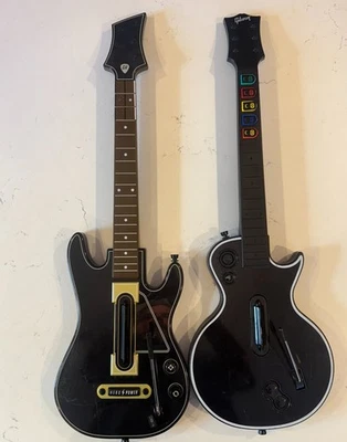 Lotto Guitar Hero Wireless Guitar PS3/PS2 Wii Les Paul & World Tour non testate AS-IS - Immagine 1 di 4