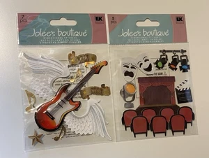 NEU! Posten 2 Rockstar-Theater Thema Jolee’s Boutique Dimensional Aufkleber - Bild 1 von 3