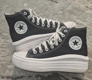 Converse Chuck Taylor All Star Move Platform Nero/Bianco - Taglia UK 5 - Foto 1 di 7