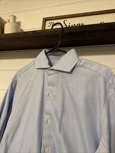ROBERT TALBOTT CARMEL BLUE WHITE STRIPED LONG SLEEVED MEDIUM - Picture 1 of 6