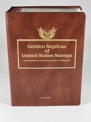 Réplicas doradas de estampillas de Estados Unidos réplicas de prueba 22 k emisiones del primer día 75 estampillas 98/99 Foto 1 de 4