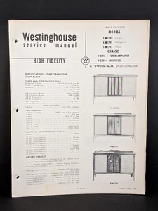 Westinghouse HI-FI Service Manual Model H-M1790 Chassis V-2515-4 19 Pg - Picture 1 of 5