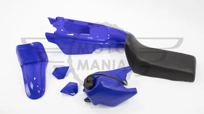 Yamaha PW50 PY50 Kit Plásticos Carrocería Tanque de Combustible Asiento Guardabarros Delantero Trasero Azul Reino Unido Foto 1 de 4