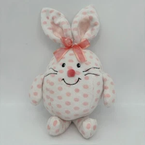 Peluche De Colección Commonwealth Blanco Rosa Lunares Conejo de Pascua 11" Peluche Animación - Imagen 1 de 10