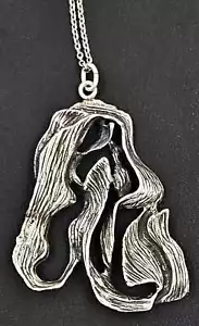 OOAK Designer Eneko Spanien Sterling Abstrakt Modernist Anhänger Halskette 90er - Bild 1 von 9