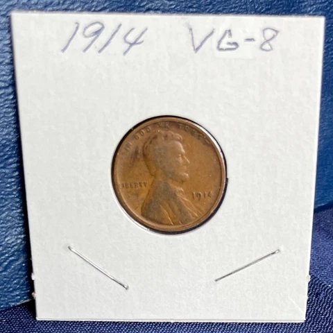 1914 Lincoln Bronze Wheat Penny No Mint Mark Cover
