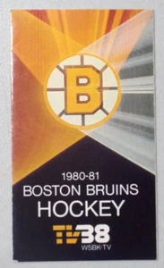 Vintage 1980-81 Boston Bruins NHL TV38 Schedule A688 - Picture 1 of 4