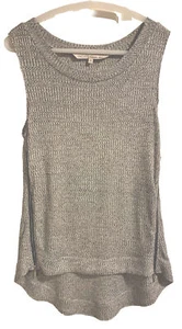 Rachel Roy Heather Gray High- Low Zippered Sleeveless Vest - Size XS NWT - Picture 1 of 4