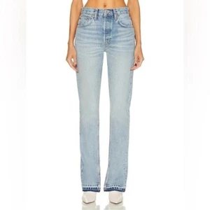 RE/DONE 70ER JAHRE HIGH RISE SKINNY BOOT CUT JEANS KNOPFLEISTE ROHER SAUM GRÖSSE 32 $ 395 - Bild 1 von 13